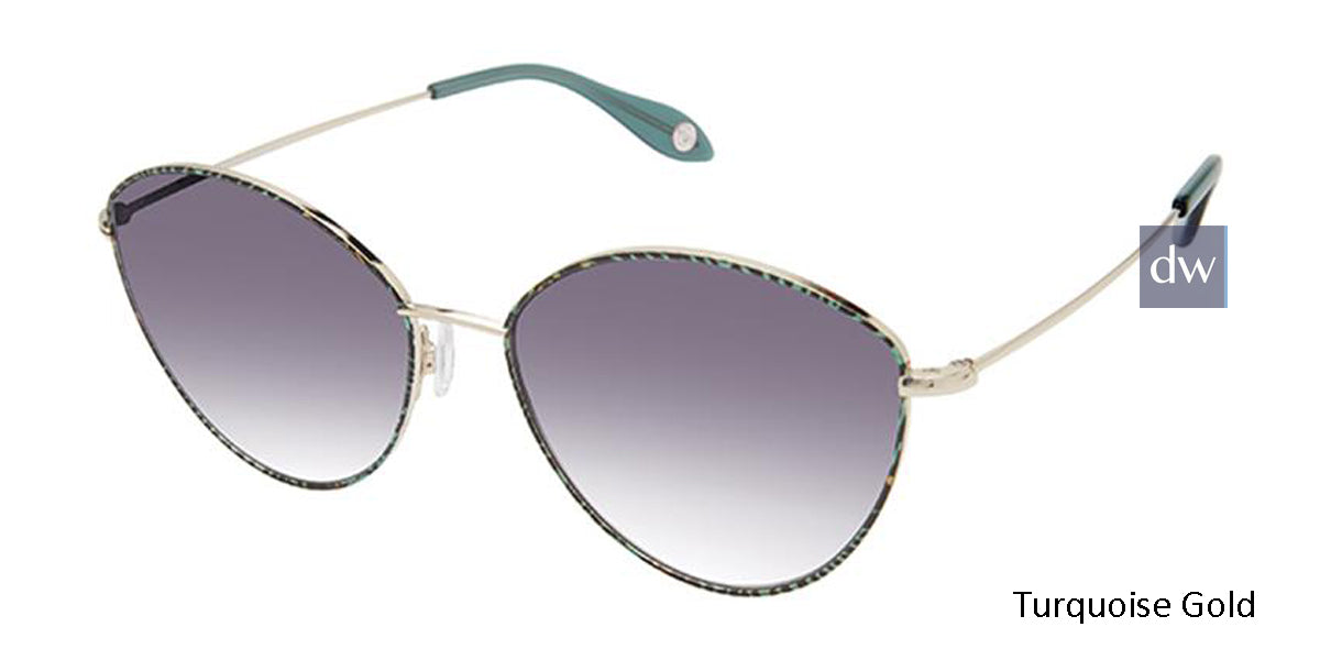 Turquoise Gold Fysh F-2068 Sunglasses