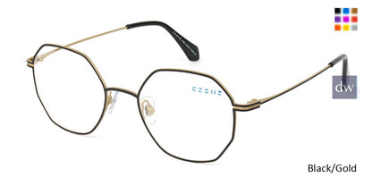 Black/Gold C-Zone U1202 Eyeglasses.