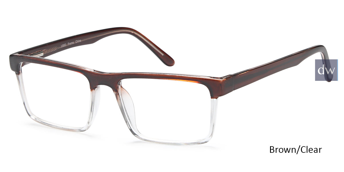 Brown/Clear Capri 4U US 83 Eyeglasses.