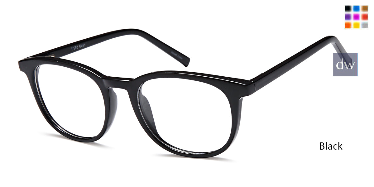 Black CAPRI 4U US98 Eyeglasses - Teenager