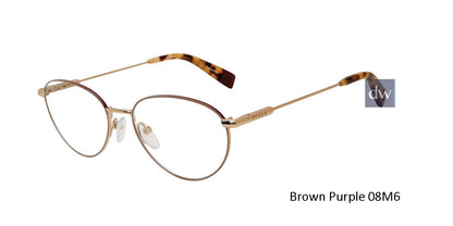 Brown Purple 08M6 Furla VFU302 Eyeglasses.