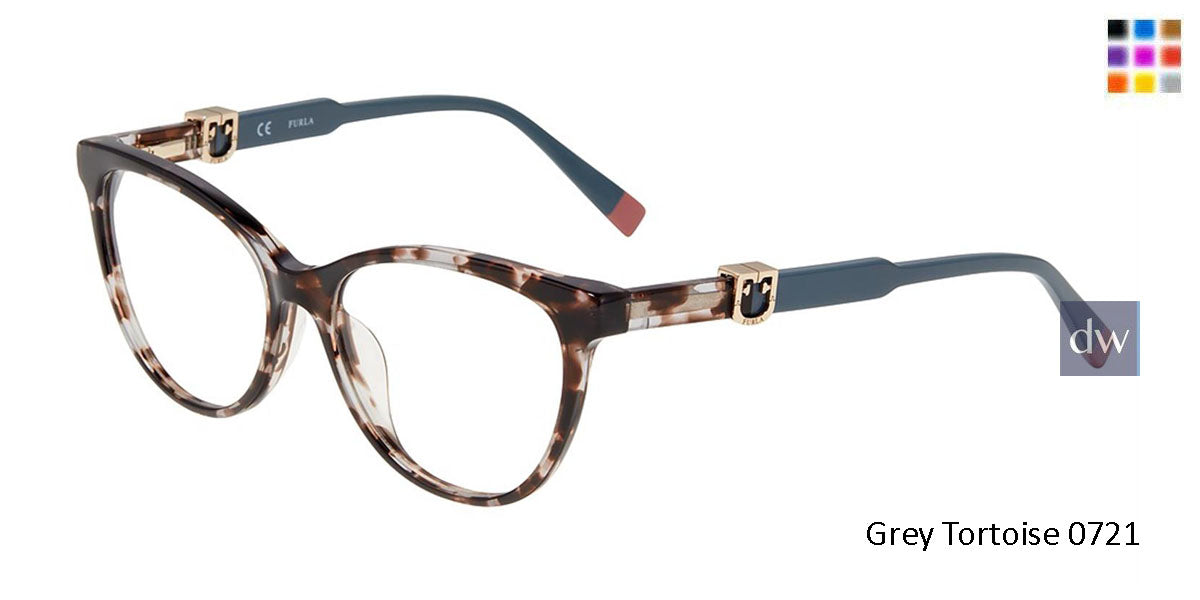 Grey Tortoise 0721 Furla VFU353 Eyeglasses.