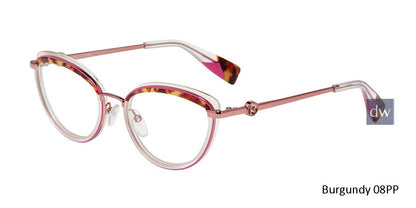 Burgundy 08PP Furla VFU357 Eyeglasses.