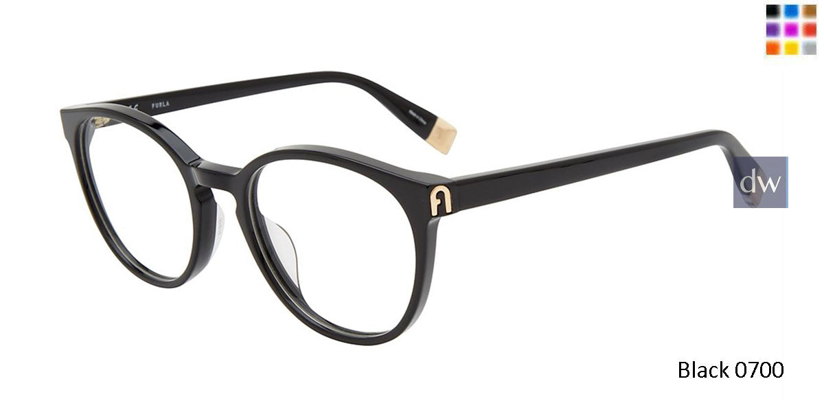 Black 0700 Furla VFU393 Eyeglasses.