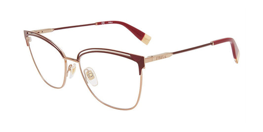 Burgundy 0E59 Furla VFU396 Eyeglasses.