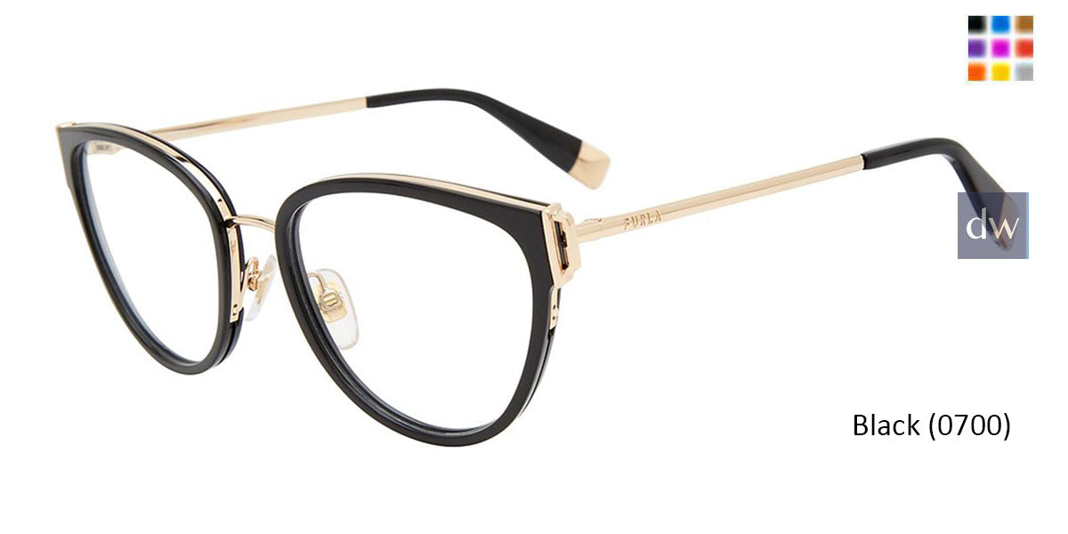 Black (0700) Furla VFU444 Eyeglasses