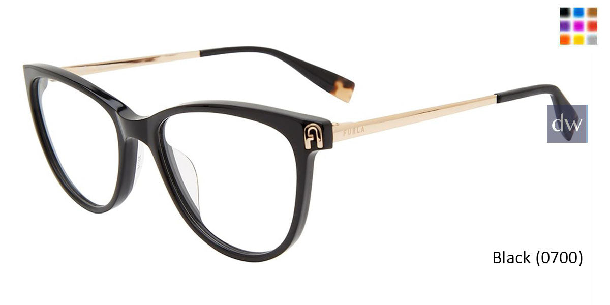 Black (0700) Furla VFU495 Eyeglasses