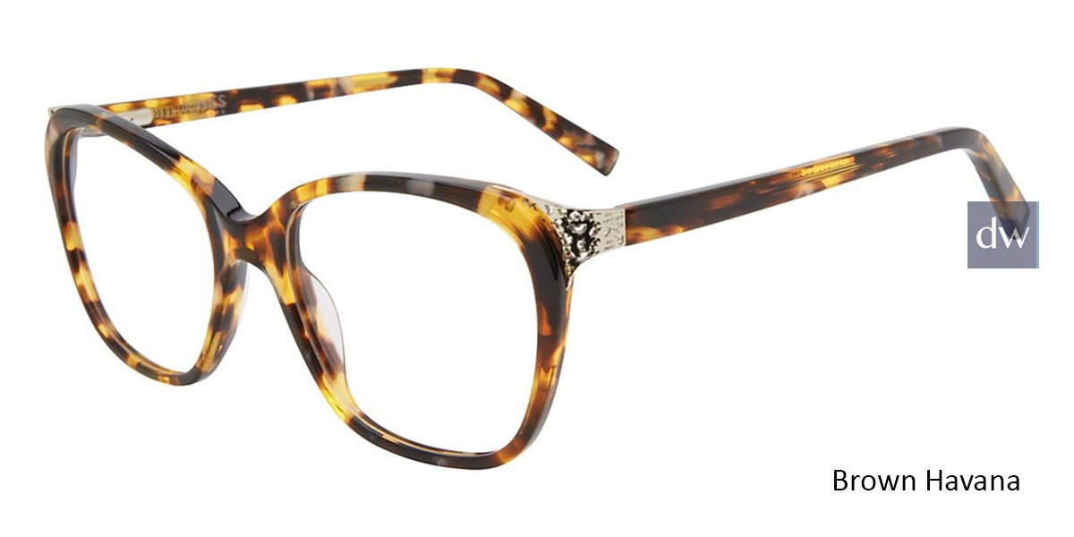 Brown Havana Jones New York VJON783 Eyeglasses.
