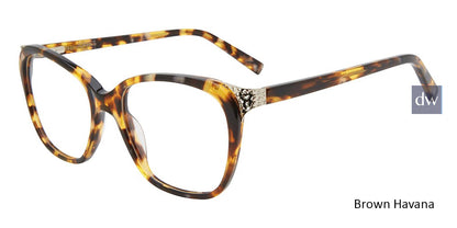Brown Havana Jones New York VJON783 Eyeglasses.