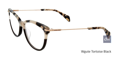 Wgute tortoise black Police VPL505 Eyeglasses.