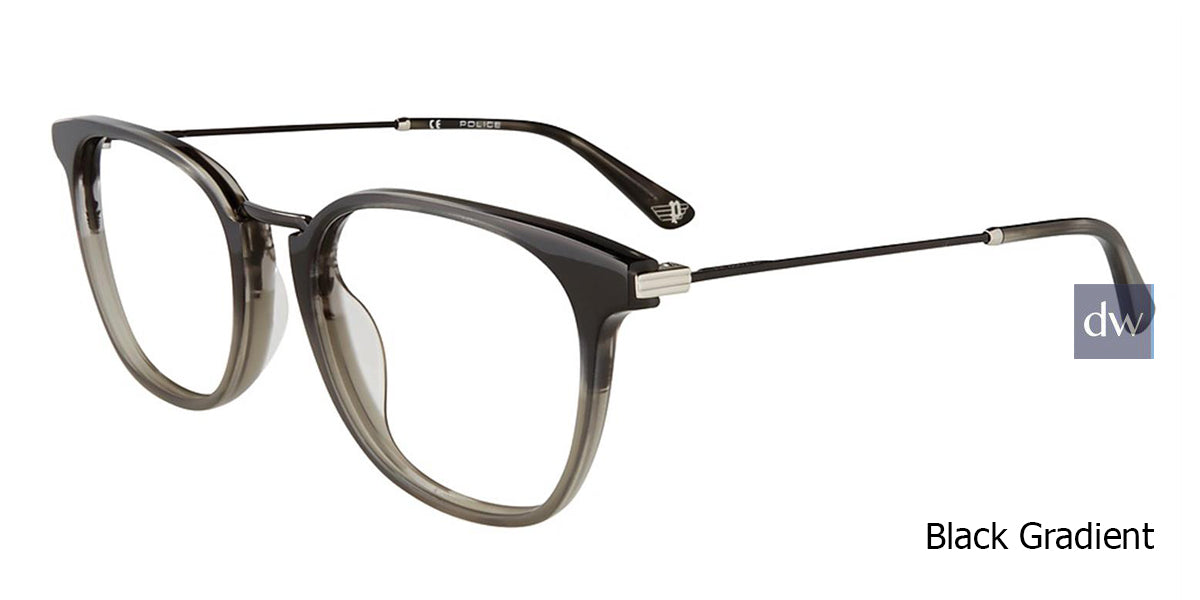 Black Gradient Police VPL686 Eyeglasses.