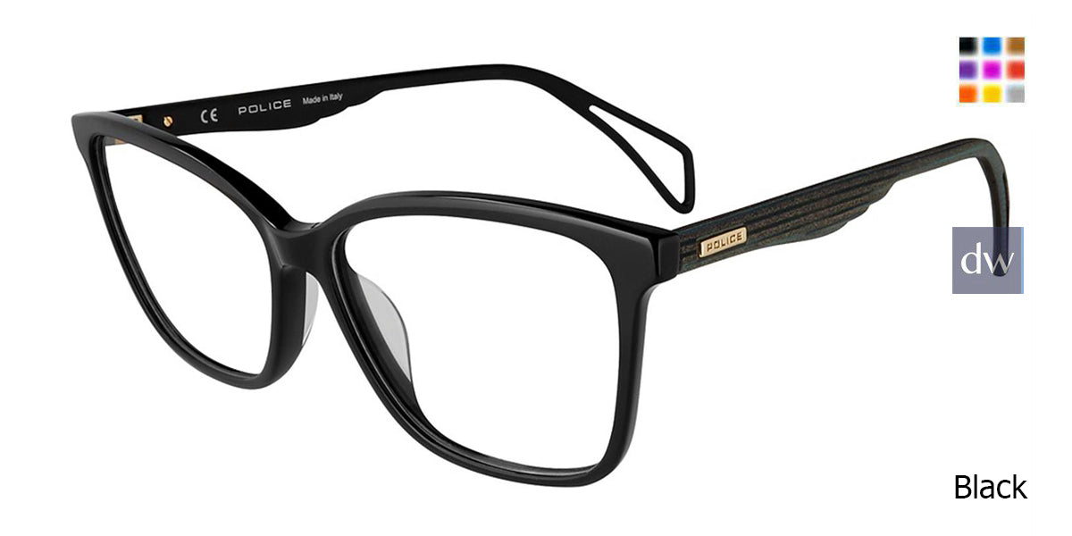 Black Police  VPL731 Eyeglasses.