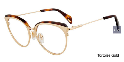 Tortoise Gold Police VPL734 Eyeglasses.