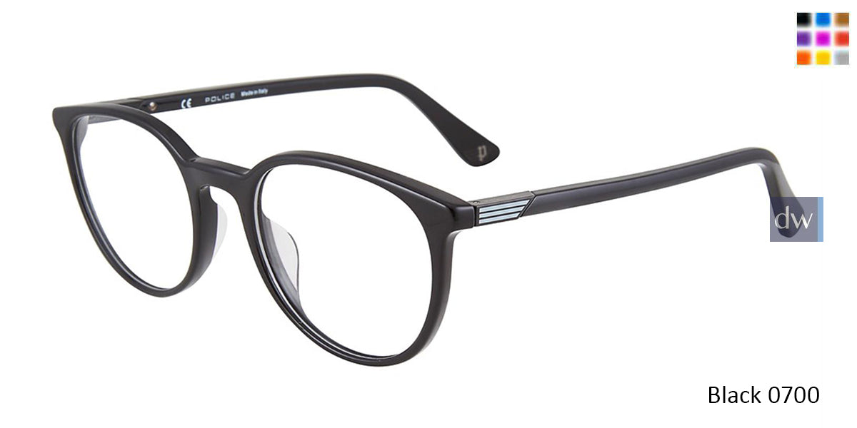 Black 0700 Police VPL883N Eyeglasses