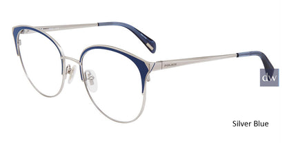 Silver Blue Police VPL843 Eyeglasses.