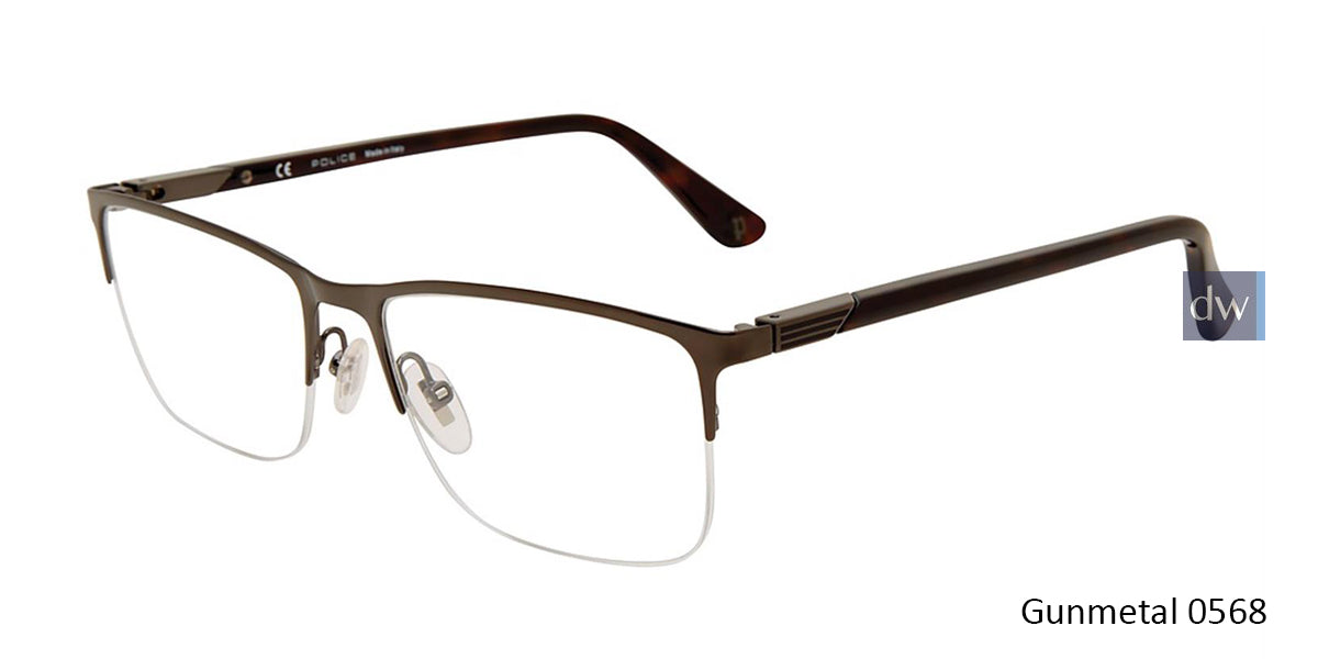 Gunmetal 0568 Police VPL884 Eyeglasses.