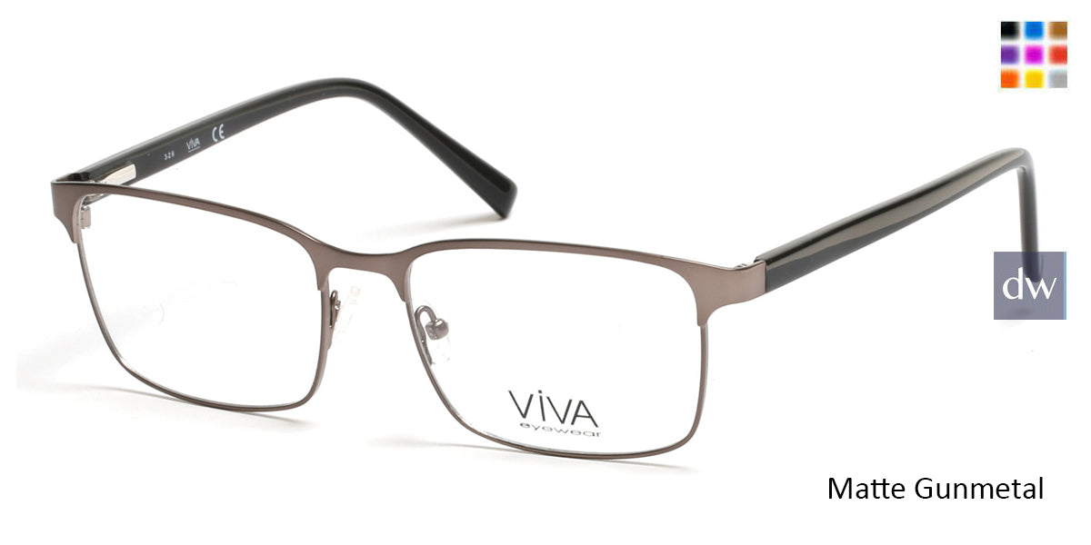 Matte Gunmetal Viva VV4021 Eyeglasses.