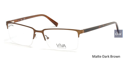 Matte Dark Brown Viva VV4025 Eyeglasses.