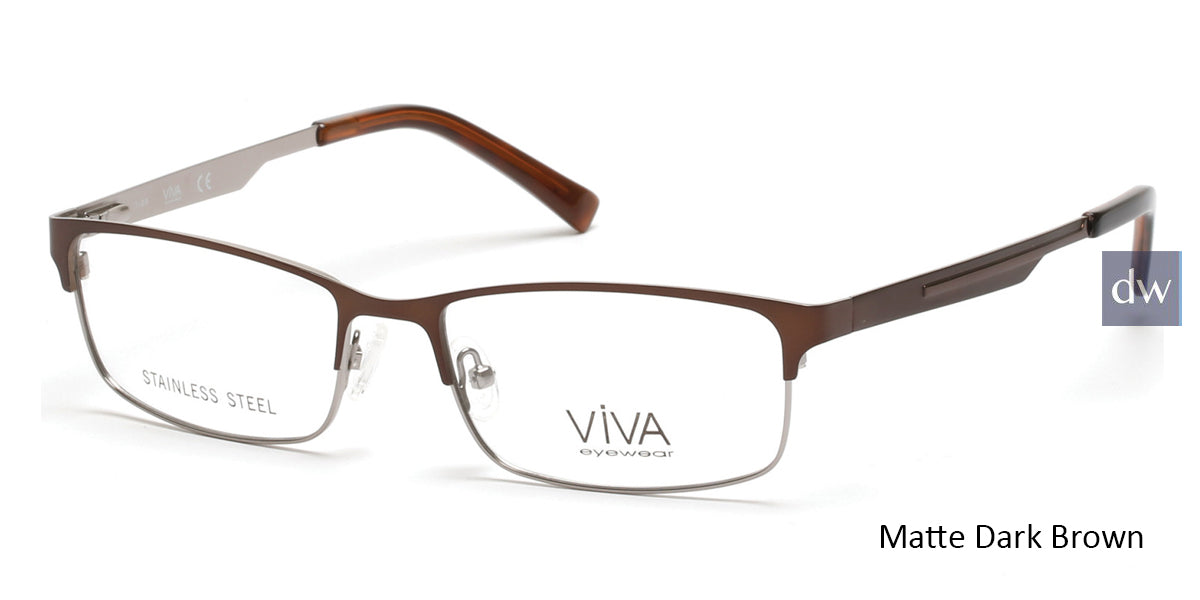 Matte Dark Brown Viva VV4028 Eyeglasses.
