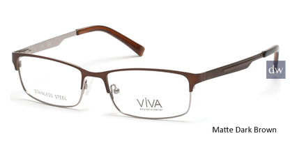 Matte Dark Brown Viva VV4028 Eyeglasses.