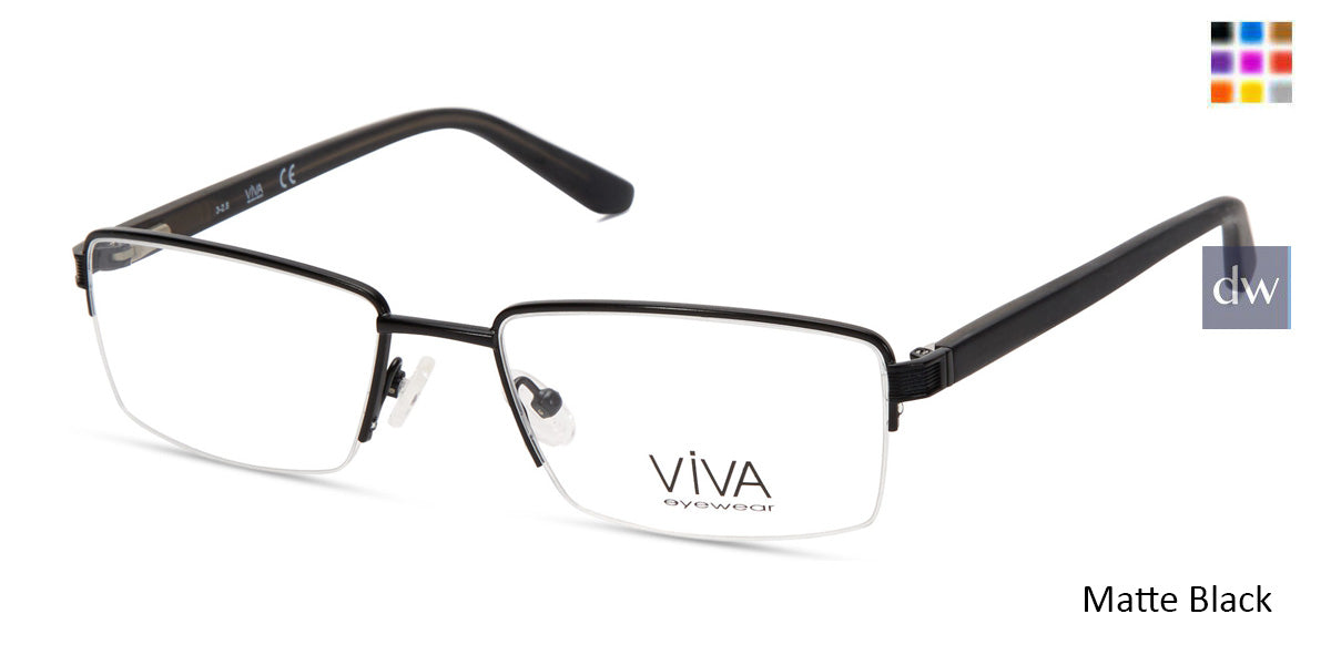Matte Black Viva VV4039 Eyeglasses.