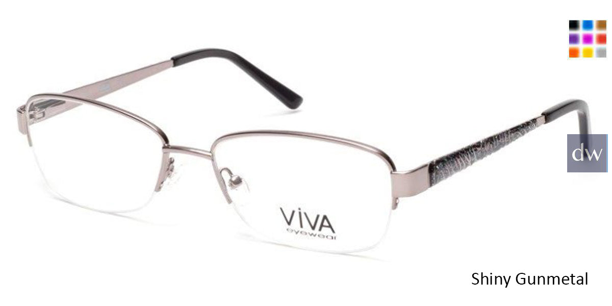 Shiny Gunmetal Viva VV4512 Eyeglasses.