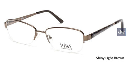 Shiny Light Brown Viva VV4512 Eyeglasses.