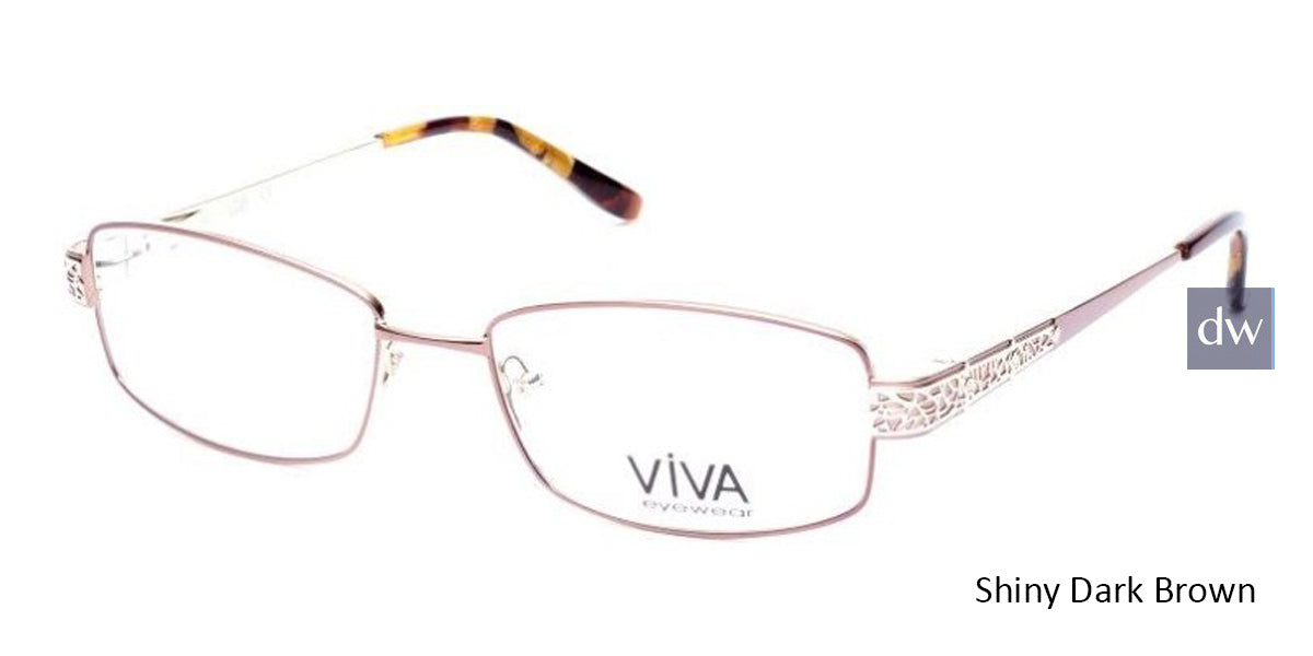 Shiny Dark Brown Viva VV4513 Eyeglasses.