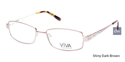 Shiny Dark Brown Viva VV4513 Eyeglasses.