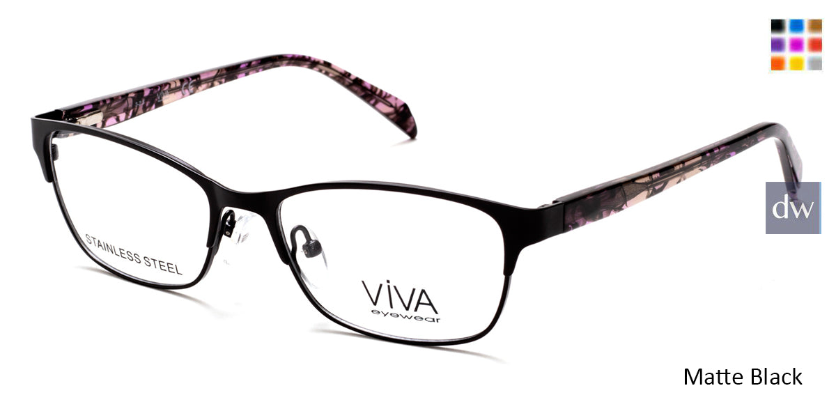 Matte Black Viva VV4518 Eyeglasses.