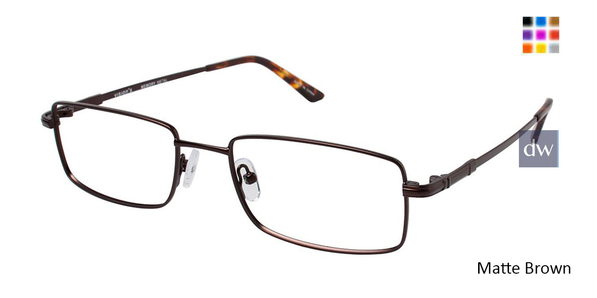 Matte Brown (c03) Vision's 215 Eyeglasses.