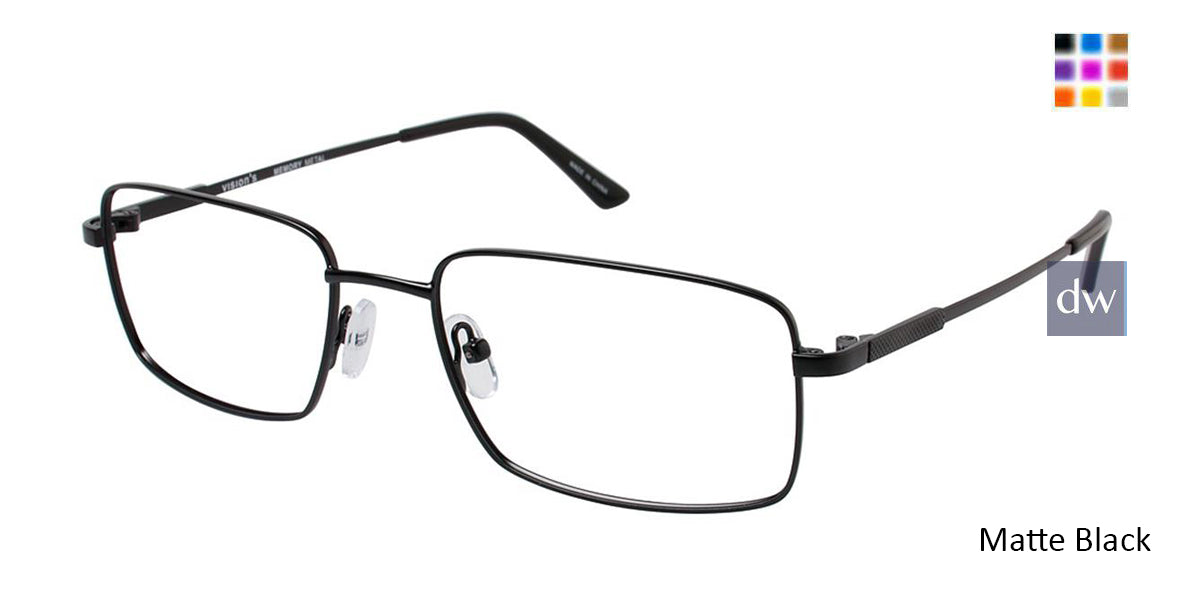 Matte Black (c03) Vision's 216 Eyeglasses.
