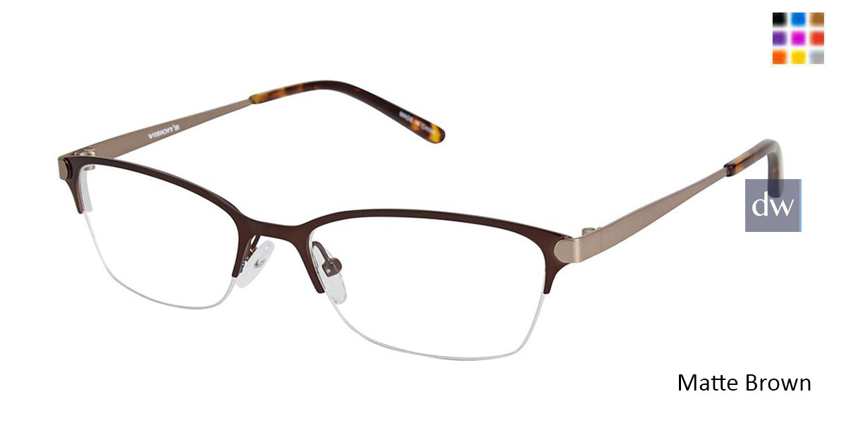 Matte Brown (c01) Vision's 235 Eyeglasses.