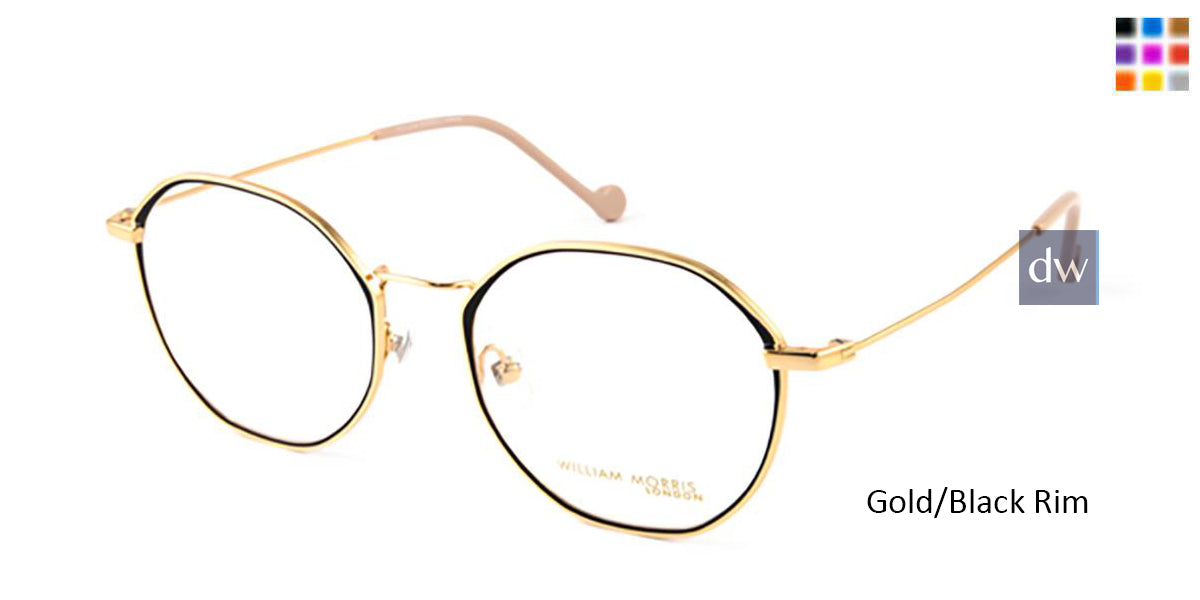 Gold/Black Rim William Morris London WM50099 Eyeglasses.