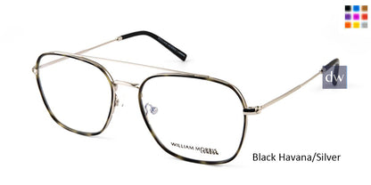Black Havana/Silver William Morris London WM50102 Eyeglasses.