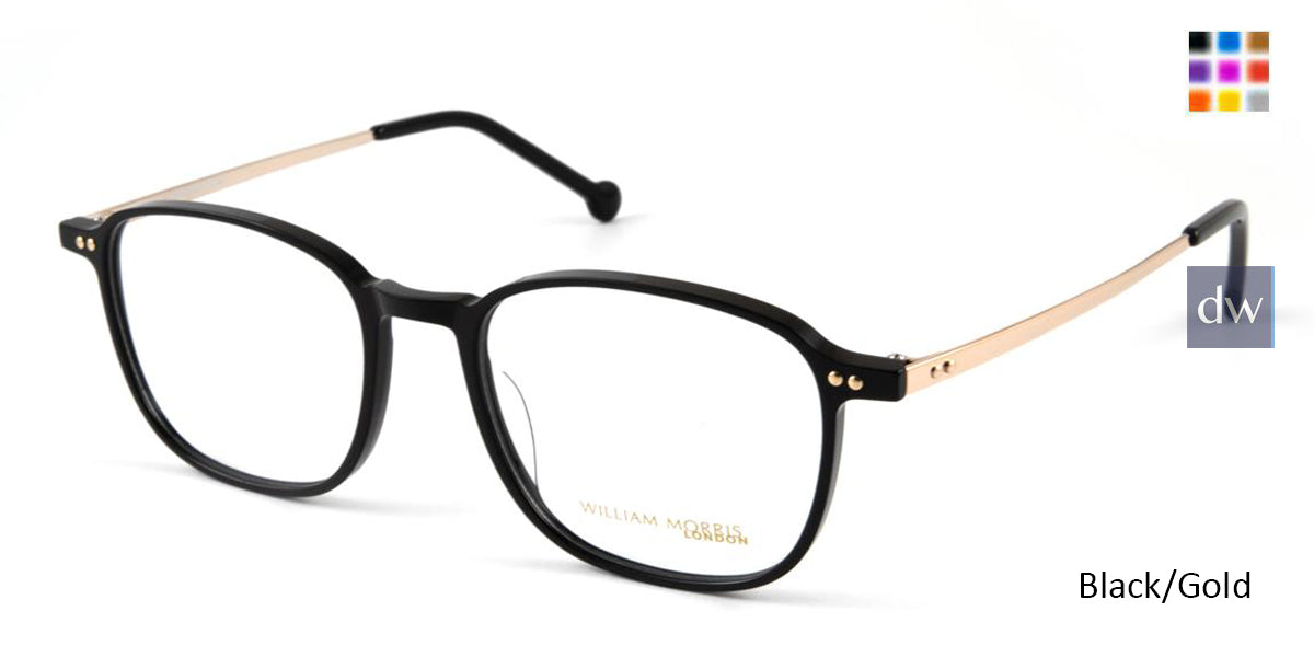 Black/Gold William Morris London WM50110 Eyeglasses.