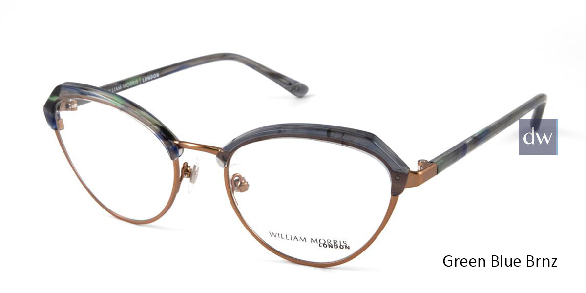 Green Blue Brnz William Morris London WM50123 Eyeglasses.