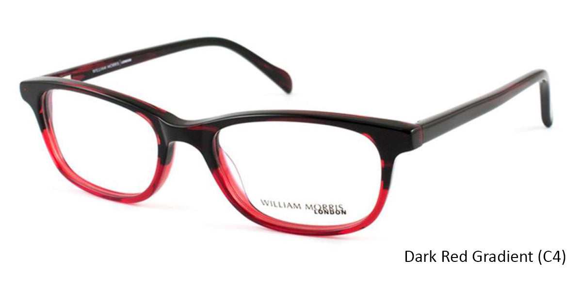 Dark Red Gradient (C4) William Morris London WM9954 Eyeglasses - Teenager.