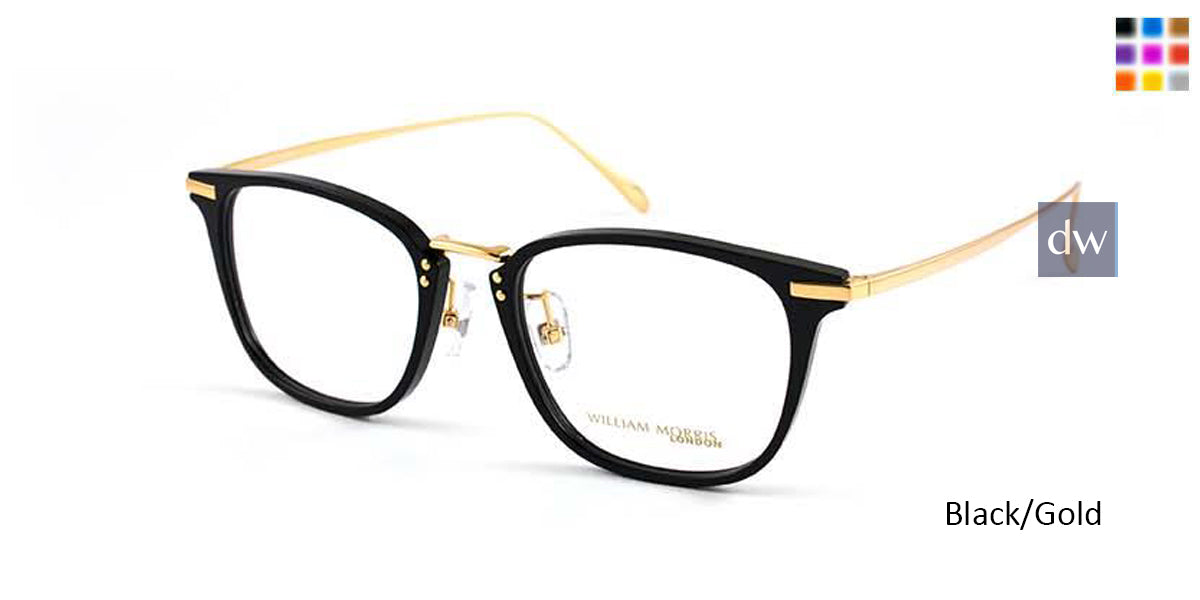 Black/Gold William Morris London WM50030 Eyeglasses.