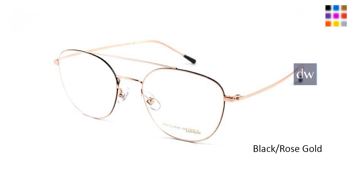 Black/Rose Gold William Morris London WM50066 Eyeglasses.