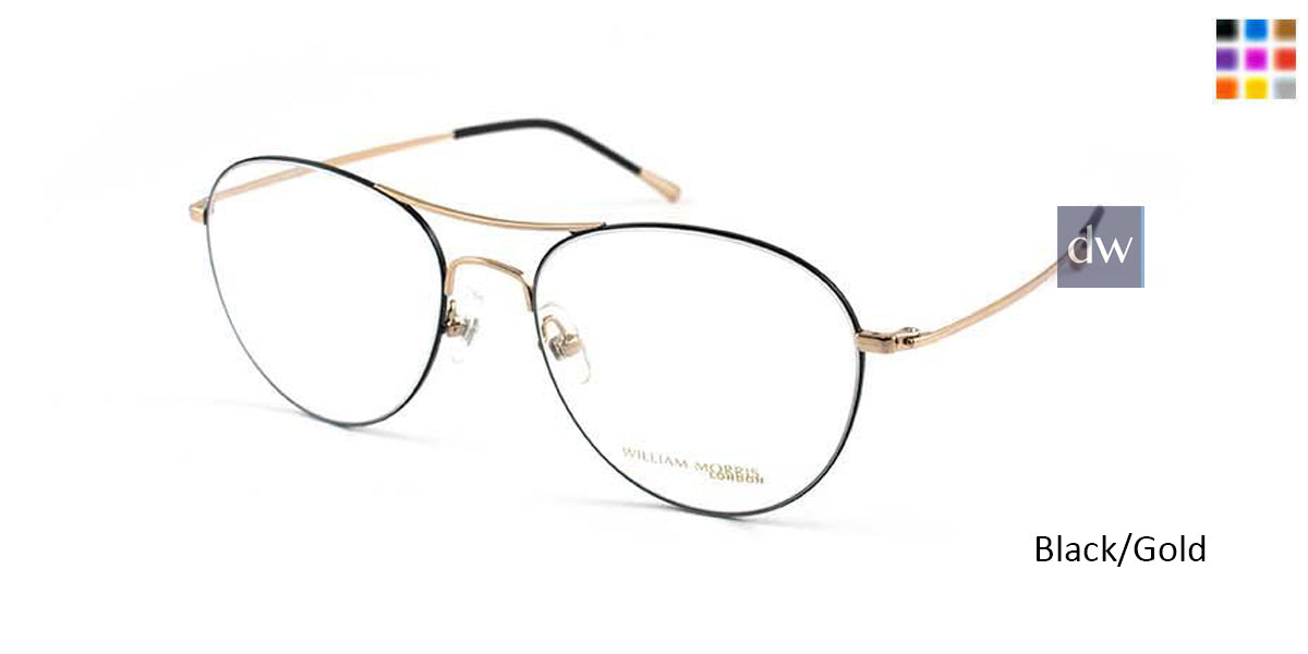 Black/Gold William Morris London WM50069 Eyeglasses.