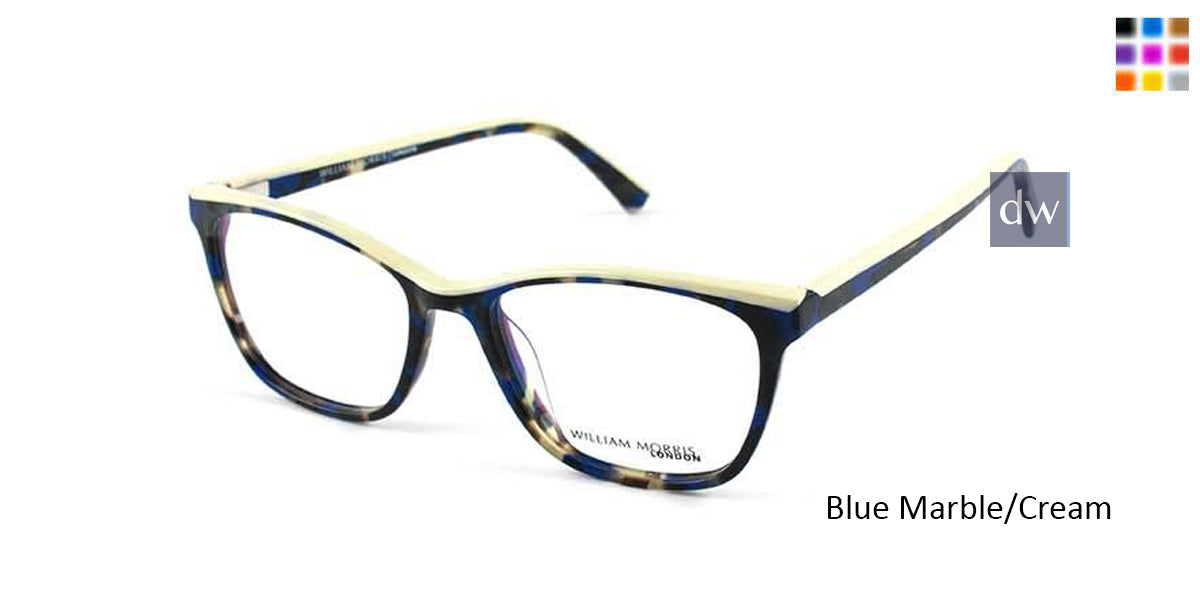 Blue Marble/Cream William Morris London WM50076 Eyeglasses.