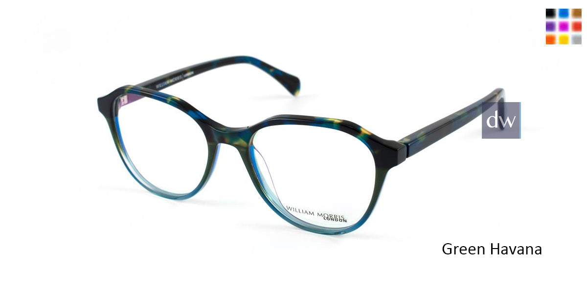 Green Havana William Morris London WM50078 Eyeglasses.