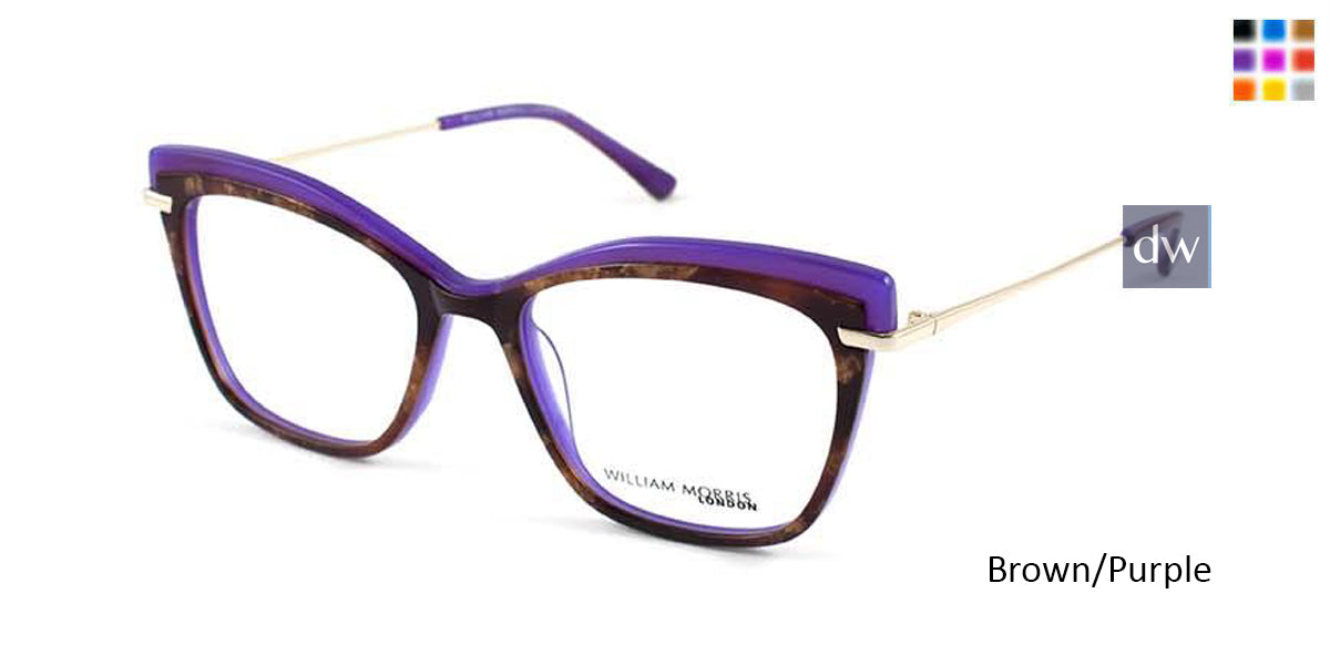 Brown/Purple William Morris London WM50091 Eyeglasses.