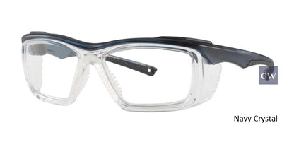 Navy Crystal Wolverine W036 Safety Eyeglasses