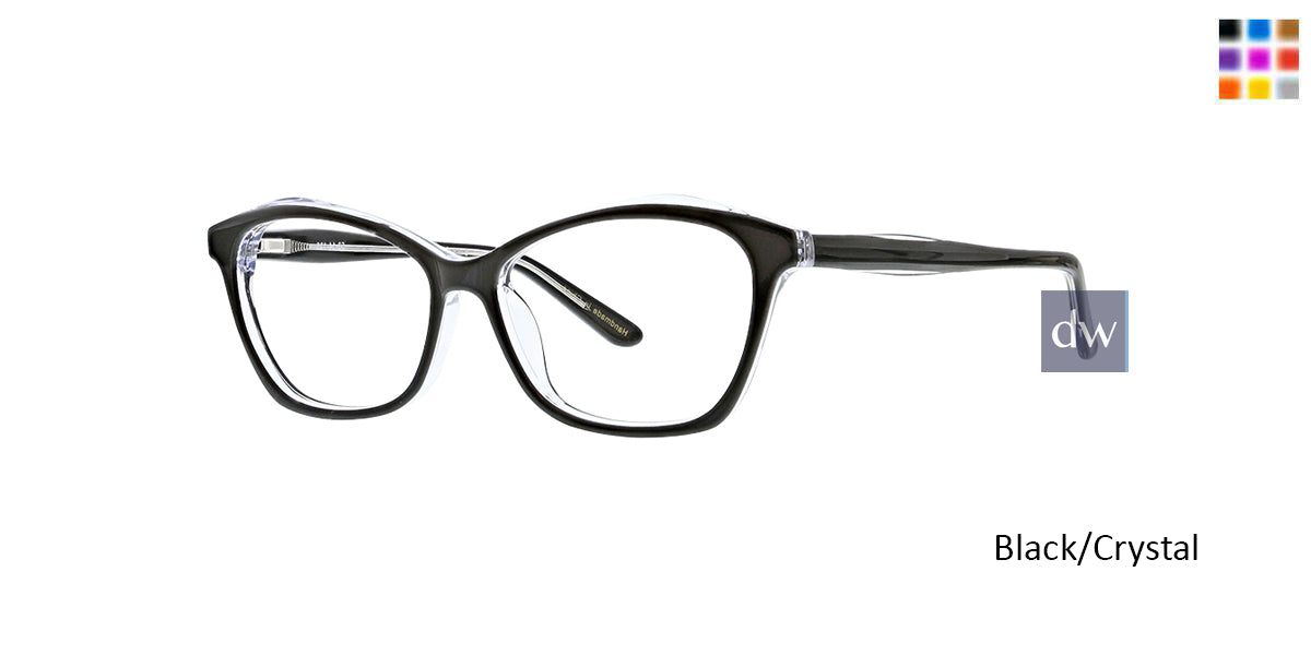 Black/Crystal Xoxo Edin Eyeglasses.