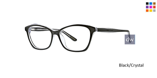 Black/Crystal Xoxo Edin Eyeglasses.