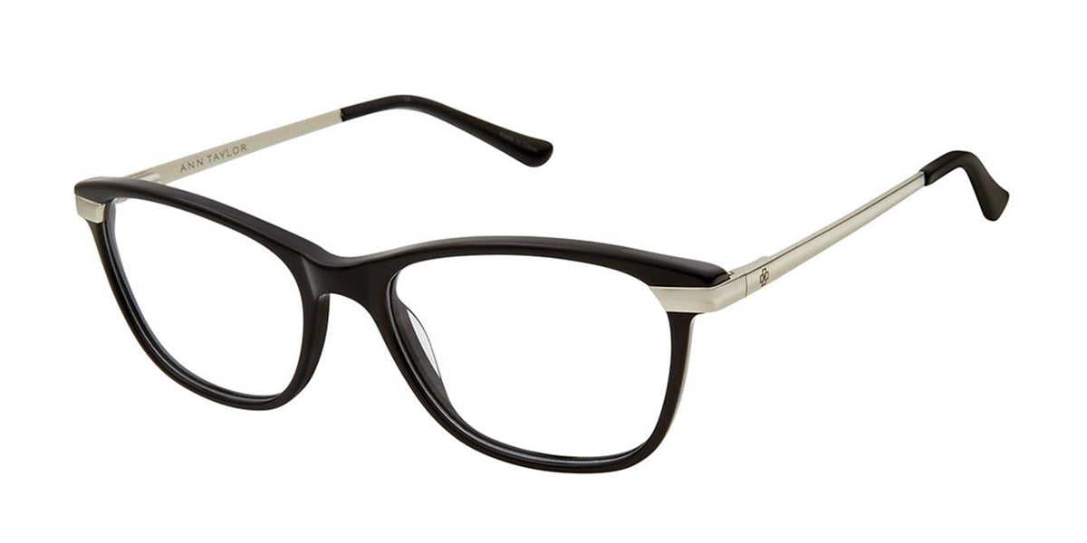 Black Silver Ann Taylor AT332 Eyeglasses.