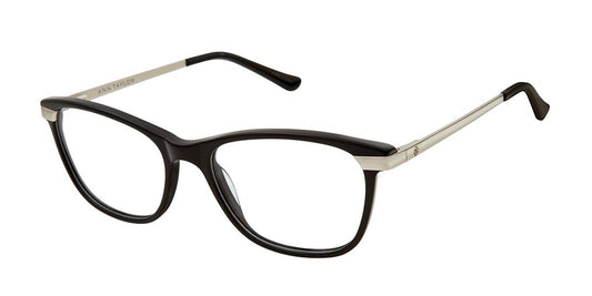 Black Silver Ann Taylor AT332 Eyeglasses.