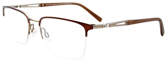 Clip & Twist CT263 Semi-Rimless Rectangle Eyeglasses — Clip-On Included